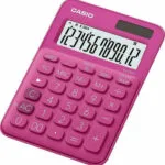 Casio MS-20UC Αριθμομηχανή Λογιστική 12 Ψηφίων σε Φούξια Χρώμα MS-20UC-RD