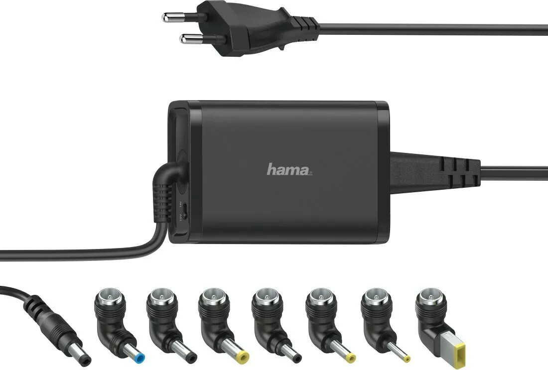 20210223123720_hama_ac_adapter_45w_200001 HAMA Universal Φορτιστής Laptop 45W 19V 3A με Αποσπώμενο Καλώδιο Τροφοδοσίας και με σετ βυσμάτων (00200001) - Image 1