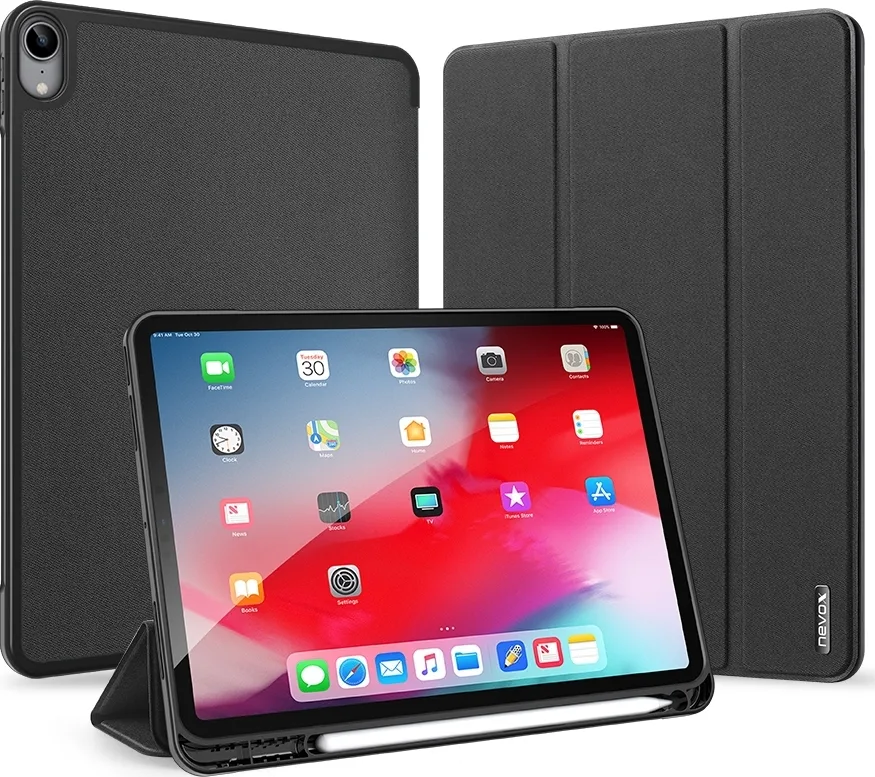 Nevox Vario Series Flip Cover Δερματίνης Γκρι (iPad Air 2020/2022) - Image 1