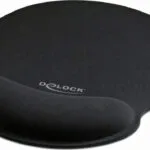 DeLock 12559 Mouse Pad (252mm) με Στήριξη Καρπού Μαύρο