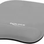DeLock 12698 Mouse Pad (245mm) με Στήριξη Καρπού Γκρι