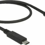 DeLock USB 3.1 Cable USB-C male - USB-C female 60W Μαύρο 0.5m (85532)