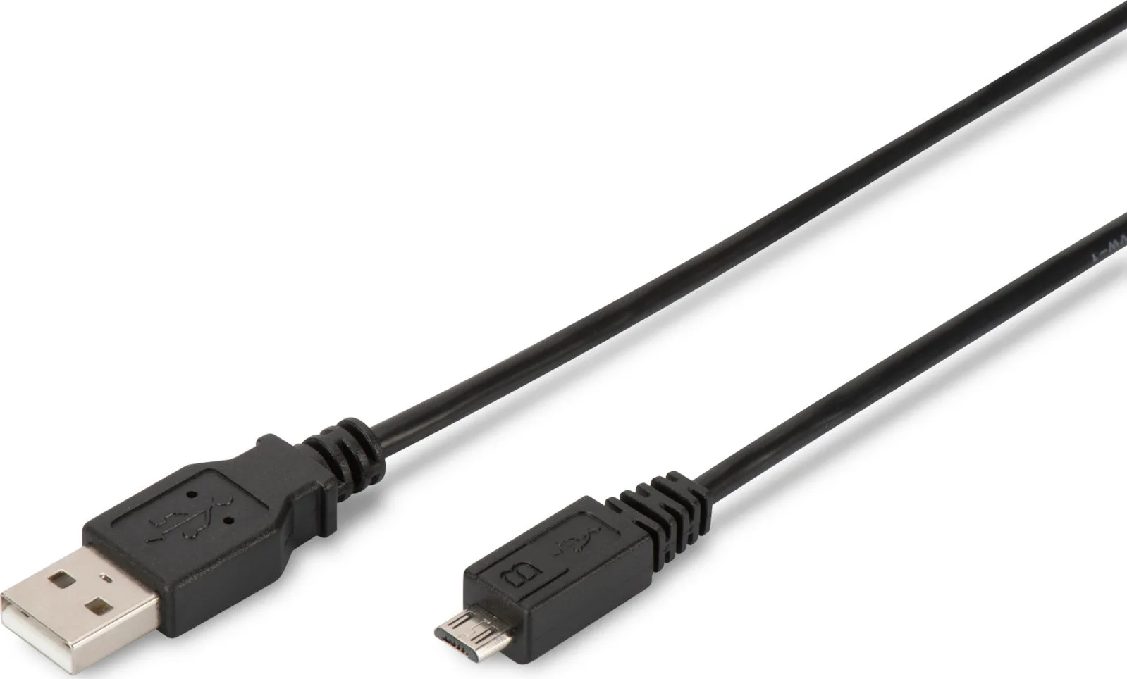 Digitus Regular USB 2.0 to micro USB Cable Μαύρο 1m (AK-300127-010-S) - Image 1