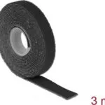 DeLock Hook & Loop Μαύρη Αυτοκόλλητη Ταινία Χριτς Χρατς Μαύρη 3mx13mm 18710
