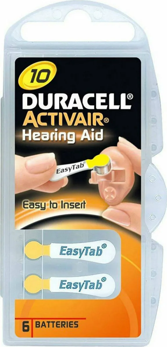 20210305143410_duracell_easytab_10_6tmch Duracell Activair Μπαταρίες Ακουστικών Βαρηκοΐας 10 1.4V 6τμχ - Image 1