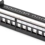 Digitus Patch Panel Keystone για Rack 1U 10" 12 Θυρών Μαύρο DN-91420
