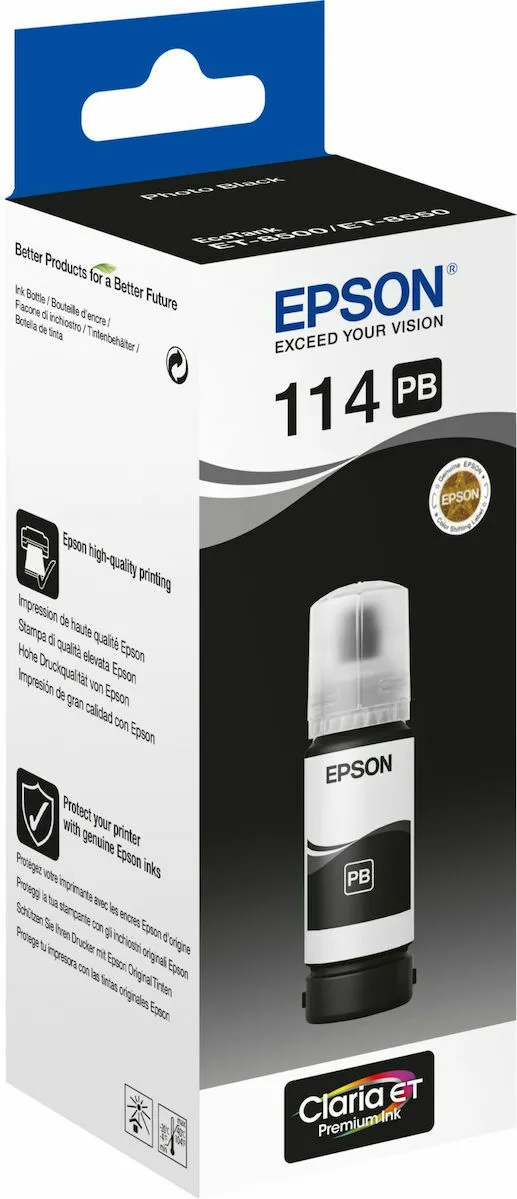 20210310162259_epson_ecotank_114_mayro_c13t07b140 Epson 114 Γνήσιο Μελάνι Εκτυπωτή InkJet Photo Μαύρο (C13T07B140) - Image 1