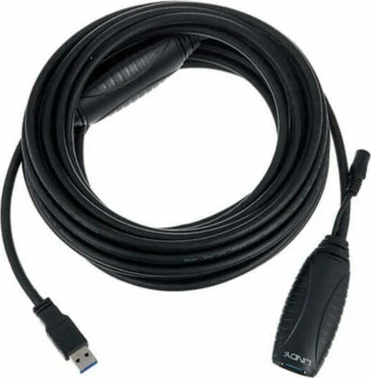 Lindy USB 3.0 Cable USB-A male - USB-A female Μαύρο 10m 43156 - Image 1