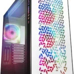Sharkoon Elite Shark CA300H Gaming Midi Tower Κουτί Υπολογιστή με Πλαϊνό Παράθυρο και RGB Φωτισμό Λευκό