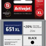 Active Jet Συμβατό Μελάνι Εκτυπωτή InkJet HP 651XL C2P10AE 720 Σελίδων 20ml Μαύρο 1τμχ AH-651BRX