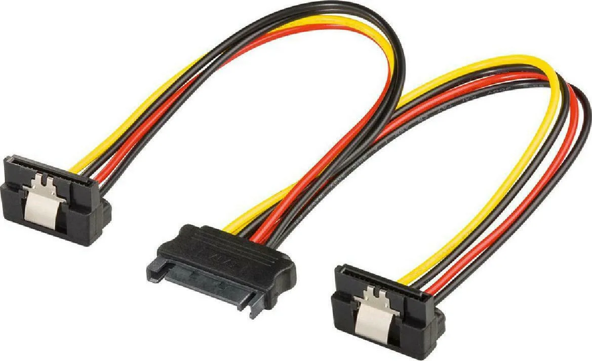 20210329091455_goobay_15_pin_sata_male_2x_15_pin_sata_female_cable_0_2m_mayro_95115 Goobay 15-Pin Sata - 15-Pin Sata Cable 0.2m Πολύχρωμο 95115 - Image 1