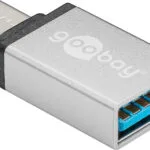 Goobay Μετατροπέας USB-C male σε USB-A female Ασημί 1τμχ 56620