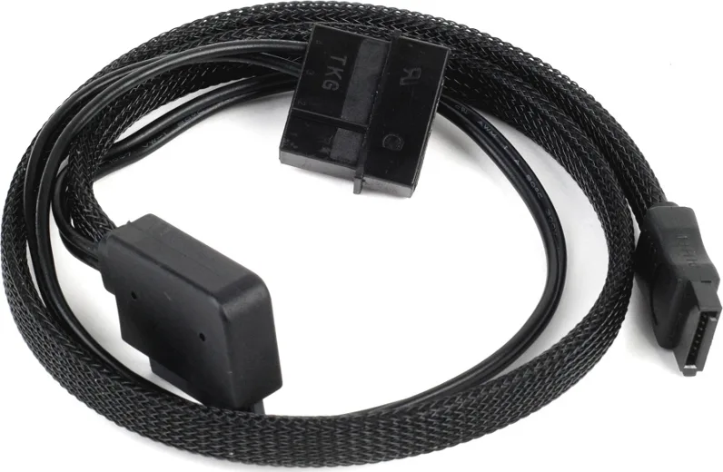 Silverstone 4-Pin Floppy / 7-Pin SATA III - 7-Pin SATA III Cable 0.5m Μαύρο (SST-CP10) - Image 1