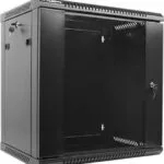 Lanberg WF01-6412-10B Επιτοίχια Καμπίνα Rack 12U 60x45x64cm Μαύρο WF01-6412-10B