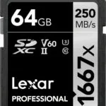 Lexar Professional 1667x SDXC 64GB Class 10 U3 V60 UHS-II