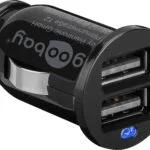 Goobay Φορτιστής Αυτοκινήτου 10.5W 2.1A με Θύρες: 2xUSB Μαύρος 44177