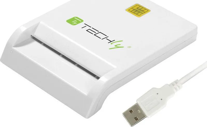 Techly Card Reader USB 2.0 για SmartCard Λευκό (CAM-USB2TY) - Image 1