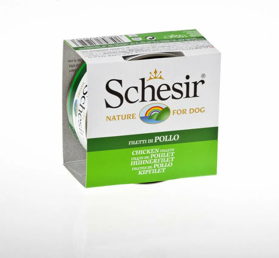 20210420114852_schesir_filetakia_kotopoulo_150gr Schesir Υγρή Τροφή Σκύλων σε Κονσέρβα με Κοτόπουλο χωρίς Σιτηρά & Γλουτένη 150gr 55061083 - Image 1