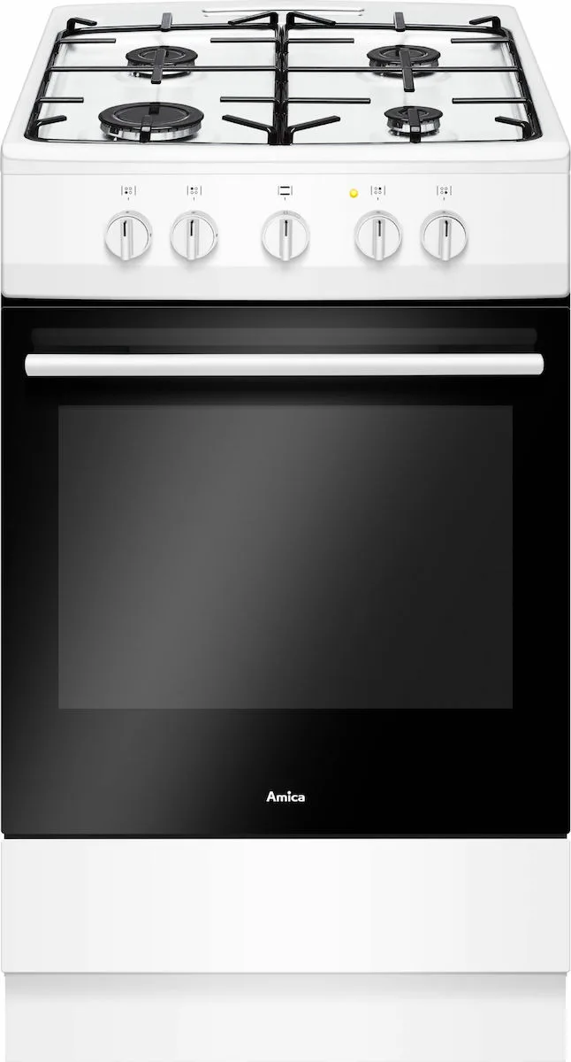 Amica 57GGS1.23OFP(W) Κουζίνα Υγραερίου 56lt με Εστίες Υγραερίου Π50εκ. Λευκή - Image 1