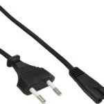 InLine Euro - IEC C7 Cable 1m Μαύρο 16654H