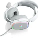 Modecom MC-899 Prometheus Over Ear Gaming Headset με σύνδεση USB Λευκό