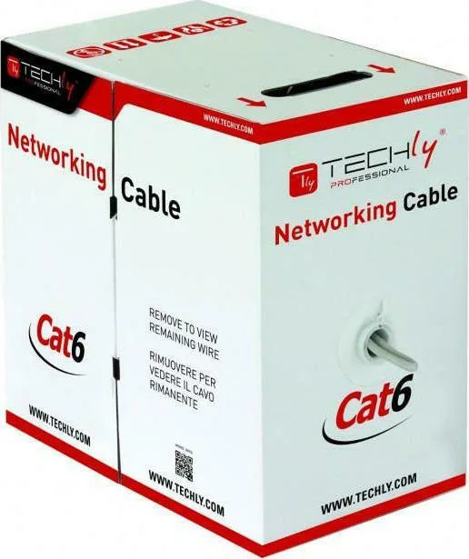 Techly U/UTP Cat.6 Καλώδιο Δικτύου Ethernet χωρίς ακροδέκτες 305m Γκρι 1τμχ ITP9-FLU-0305 - Image 1