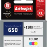 Active Jet Συμβατό Μελάνι Εκτυπωτή InkJet HP 650 CZ102AE 420 Σελίδων 21ml Πολλαπλό (Color) 1τμχ AH-650CR