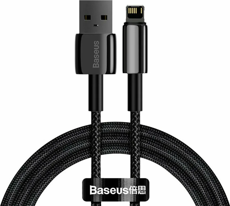 Baseus Tungsten Braided USB to Lightning Cable Μαύρο 1m (CALWJ-01) - Image 1