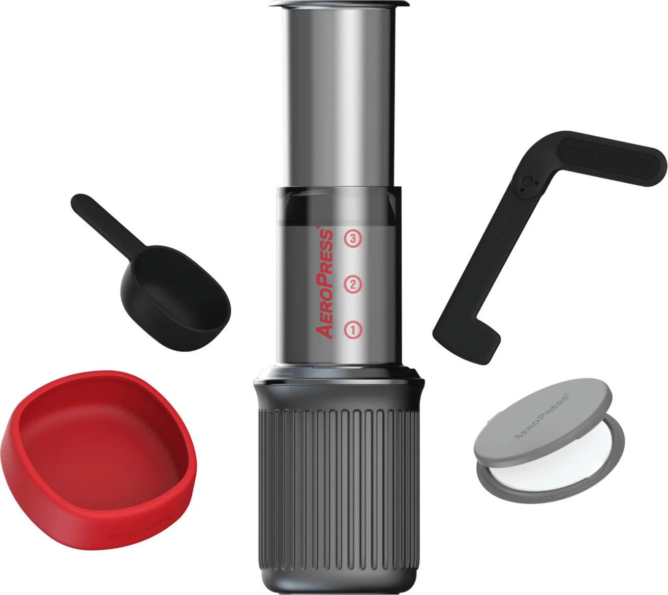 20210506162528_aerobie_aeropress_go_237ml Aerobie Aeropress Go Καφετιέρα Γαλλικού Χειρός Πλαστική Μαύρη 237ml - Image 1