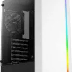 Aerocool Bionic V2 Gaming Midi Tower Κουτί Υπολογιστή με Πλαϊνό Παράθυρο και RGB Φωτισμό Λευκό