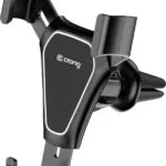 Crong Gravity Βάση Κινητού Αυτοκινήτου 4.7" - 6.5" με Ρυθμιζόμενα Άγκιστρα Μαύρη CRG-CH4-BLK