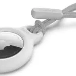 Belkin Secure Holder with Strap Θήκη Μπρελόκ Σιλικόνης για AirTag σε Λευκό χρώμα