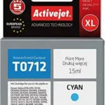 Active Jet Συμβατό Μελάνι Εκτυπωτή InkJet Epson T0712 15ml Κυανό 1τμχ AEB-712N