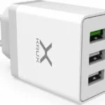 Krux Φορτιστής Χωρίς Καλώδιο με 3 Θύρες USB-A 30W Quick Charge 3.0 Λευκός (KRX0065)