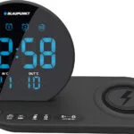 Blaupunkt Μαύρο Επιτραπέζιο Ψηφιακό Ρολόι με Ξυπνητήρι, Ραδιόφωνο και Ασύρματη Φόρτιση CR85BK