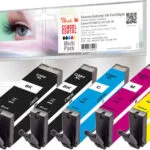 Peach Πακέτο Συμβατών Μελανιών Εκτυπωτή InkJet Canon PGI-580/CLI-581XL Πολλαπλό (Color) / Μαύρο 5τμχ PI100-378