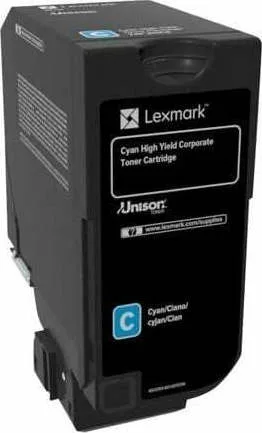 Lexmark 74C2HCE Γνήσιο Toner Laser Εκτυπωτή Κυανό 12000 Σελίδων 74C2HCE - Image 1
