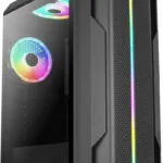 Aerocool Splinter Duo Gaming Midi Tower Κουτί Υπολογιστή με Πλαϊνό Παράθυρο και RGB Φωτισμό Μαύρο