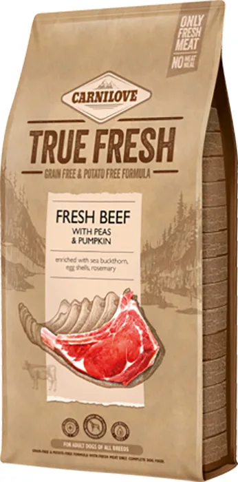 Carnilove True Fresh 11.4kg Ξηρά Τροφή χωρίς Σιτηρά για Ενήλικους Σκύλους με Βοδινό - Image 1