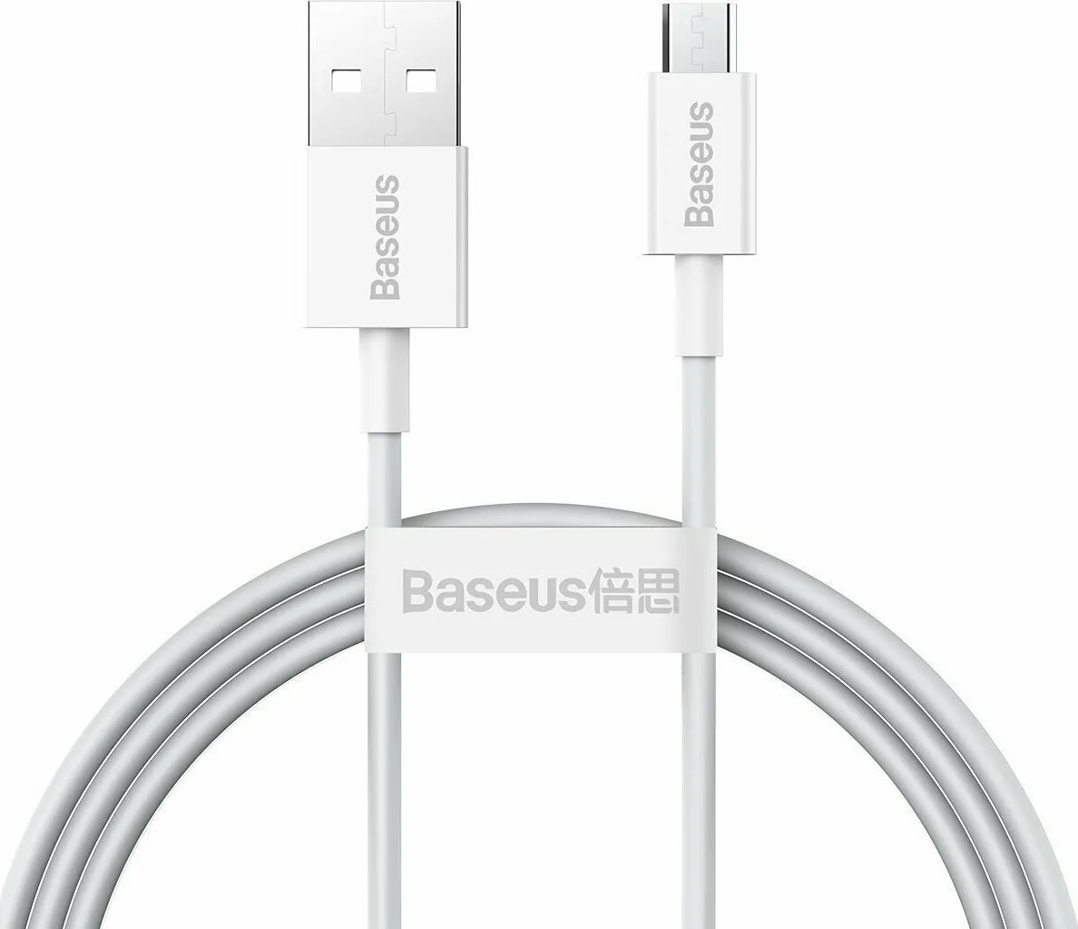 Baseus Superior Series Regular USB 2.0 to micro USB Cable Λευκό 1m (CAMYS-02) - Image 1