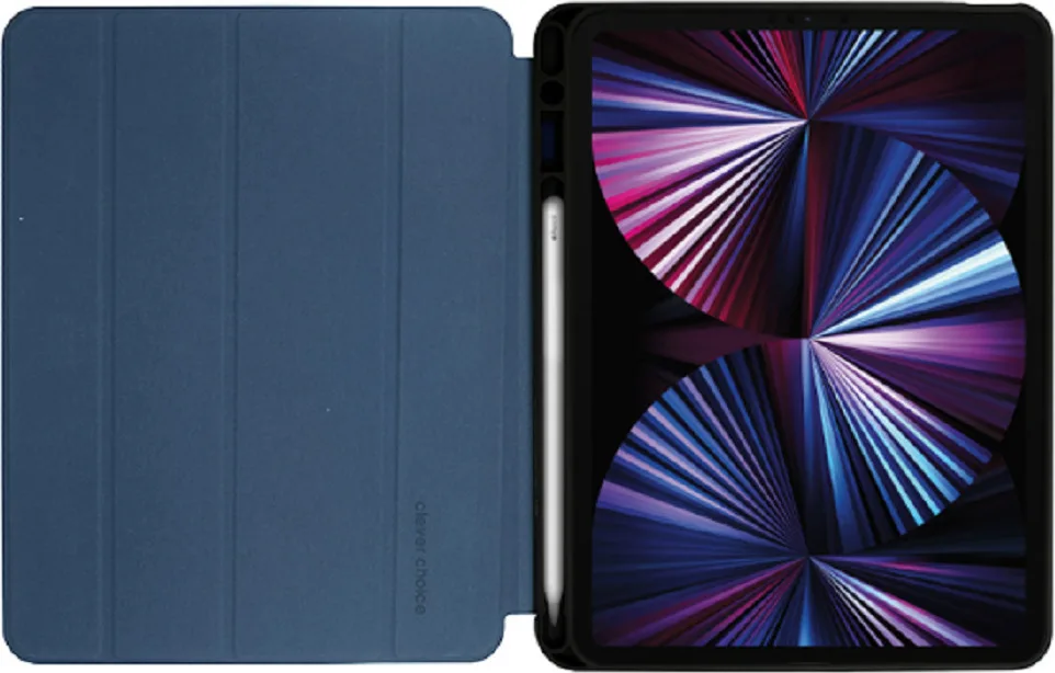 Crong Flexfolio Flip Cover Δερματίνης Μπλε (iPad Air 2020/2022) - Image 1