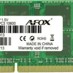 Afox DDR3 με Module 1x8GB και Ταχύτητα 1333 για Laptop AFSD38AK1P