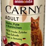 Animonda Carny Adult Υγρή Τροφή για Ενήλικες Γάτες σε Κονσέρβα με Γαλοπούλα, Κοτόπουλο και Κουνέλι χωρίς Γλουτένη 200gr DLZANMKMK0092