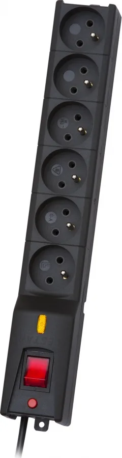 Lestar Πολύπριζο 6 Θέσεων με USB-A, Διακόπτη και Καλώδιο 5m 1966004697 - Image 1
