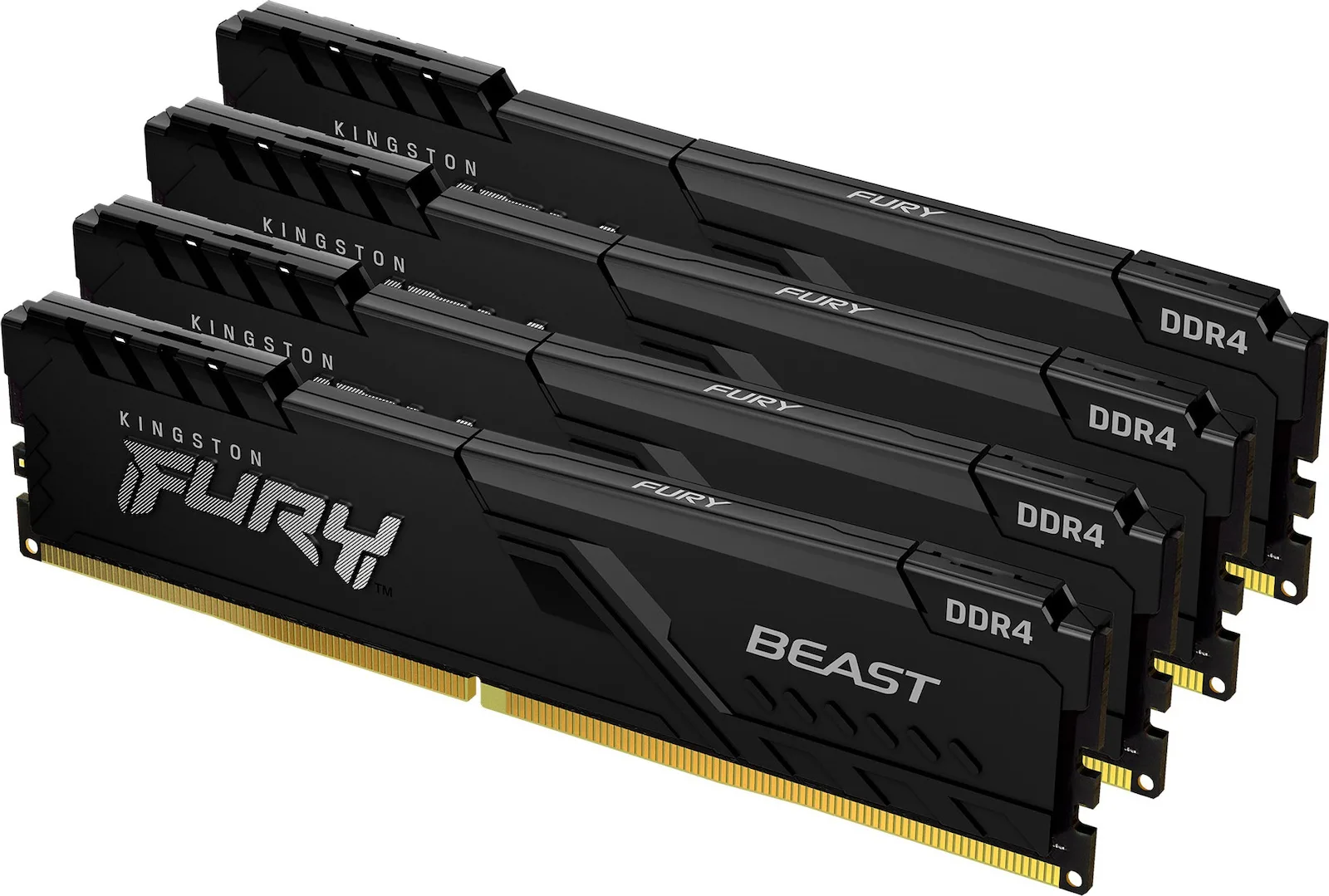 Kingston Fury Beast DDR4 128GB RAM με 4x32GB Modules και Ταχύτητα 3600 για Desktop KF436C18BBK4/128 - Image 1