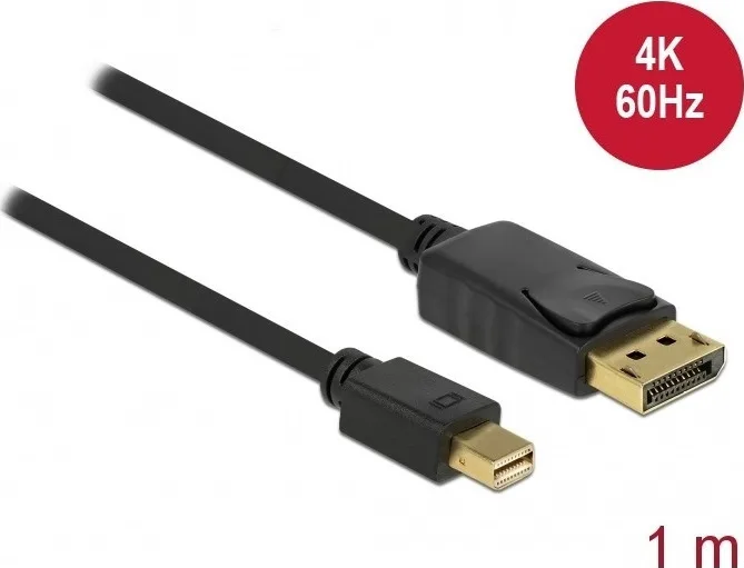 20210819100528_delock_displayport_cable_displayport_male_mini_displayport_male_1m_82698 DeLock DisplayPort Cable DisplayPort male - mini DisplayPort male 1m (82698) - Image 1
