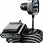 Joyroom Φορτιστής Αυτοκινήτου JR-CL05 72W 6.2A Γρήγορης Φόρτισης με Θύρες: 3xUSB 2xType-C μαζί με Καλώδιο Ενσωματωμένο Μαύρος 34473