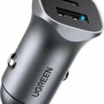 Ugreen CD130 Φορτιστής Αυτοκινήτου 24W 3A Γρήγορης Φόρτισης με Θύρες: 1xUSB 1xType-C Γκρι Χρώμα 30780