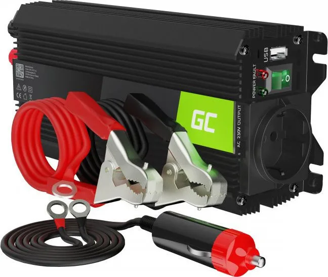 20210908101104_green_cell_inverter_aytokinitou_pro_green_1000w_gia_metatropi_12v_dc_se_230v_ac_me_1xusb_invgc03 Green Cell Inverter Αυτοκινήτου Pro Green 1000W για Μετατροπή 12V DC σε 230V AC με 1xUSB INVGC03 - Image 1