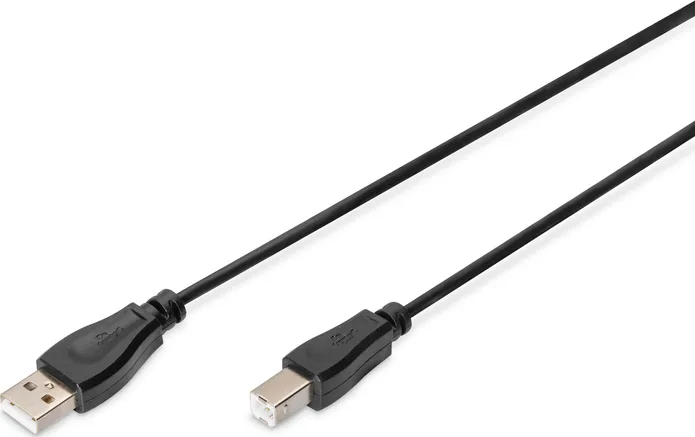 Digitus USB 2.0 Cable USB-A male - USB-B male Μαύρο 1m (AK-300102-010-S) - Image 1